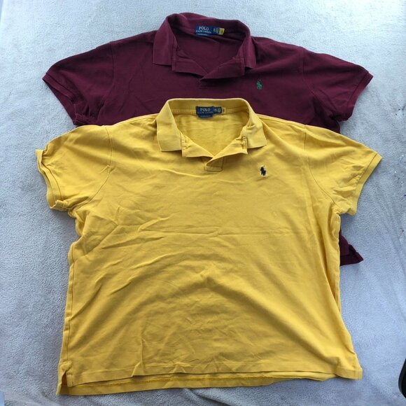 2 Polo Ralph Lauren Mens Polo Shirt XXL Lot Of Two Short Sleeve Custom Fit - Picture 14 of 14